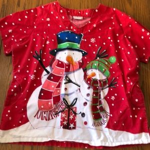 💋Christmas scrub top💋
